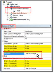 Creating a Path Between Nodes for Review | Ansys Mechanical