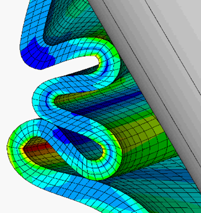 Nonlinear analysis on Bellows using Ansys simulation