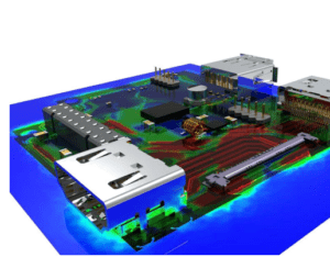 emi and emc simulation mapping on a circuit board