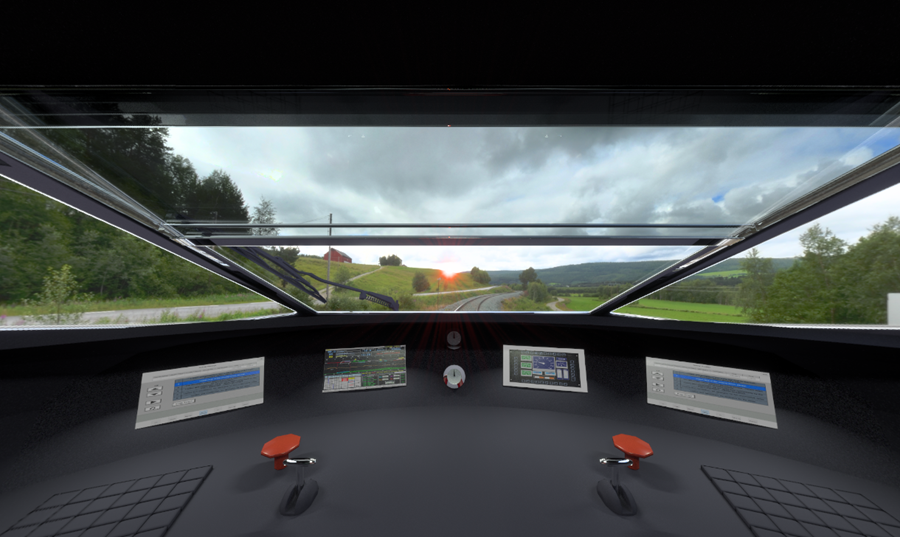 Optical simulation as a human vision rendering of a cockpit