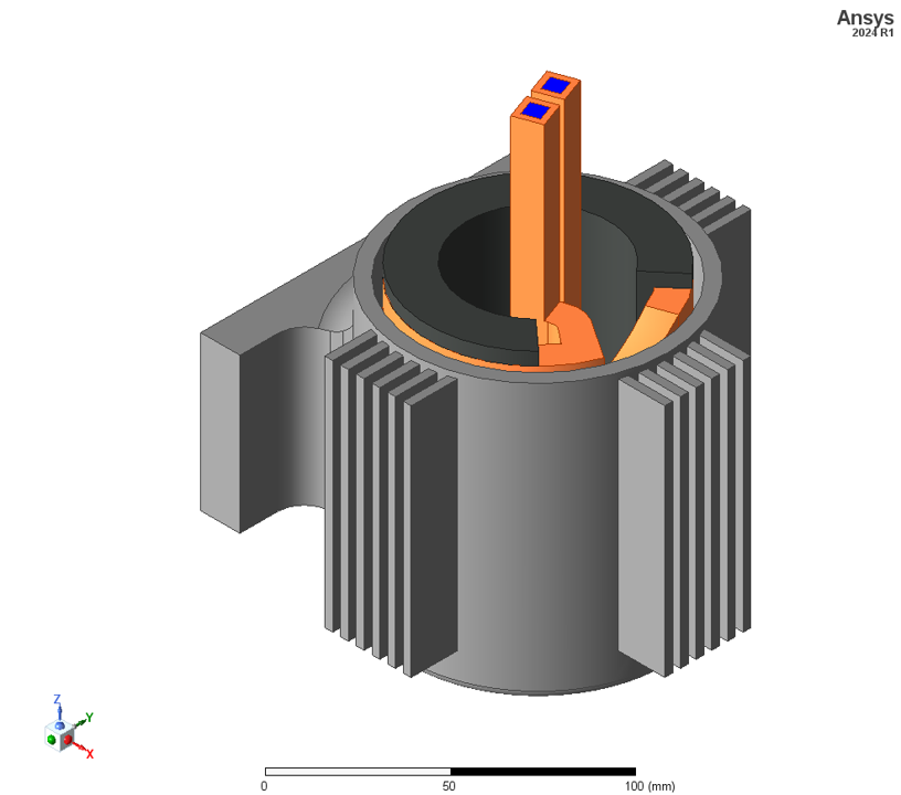 deformation of an aluminum motor housing example 1