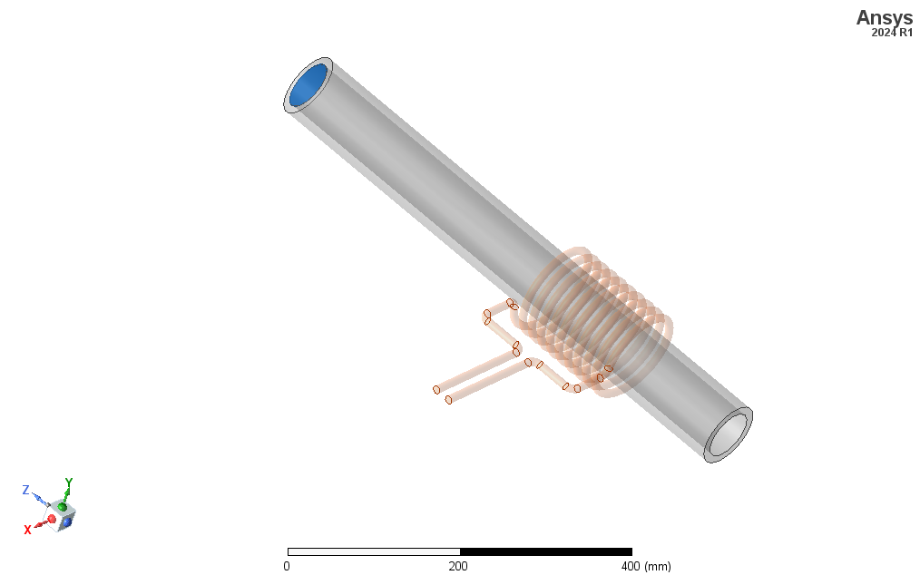 induction heated tube example 1