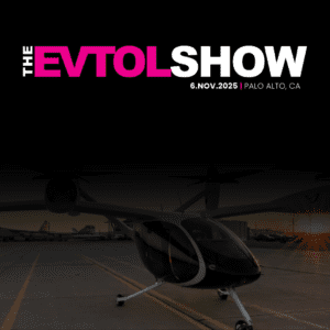 black background with the eVOTL Show logo