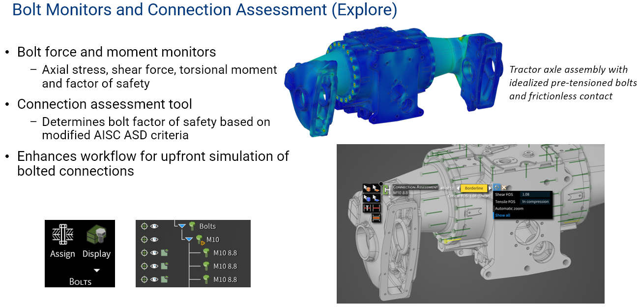 ansys engineering copilot bolt monitors connection assessment