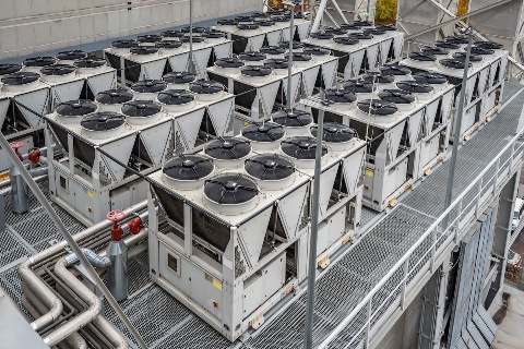 chiller yard installation - data center cooling simulation