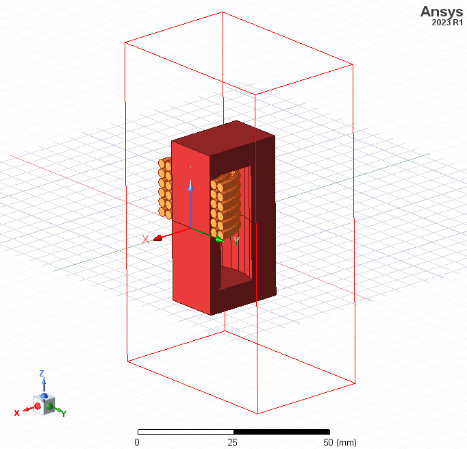 Ansys Electronics Transformer ACT simulation example