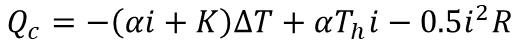 thermoelectric cooler simulation cooling capacity on the cold side equation