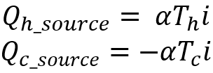thermoelectric cooler simulation heat generation equations