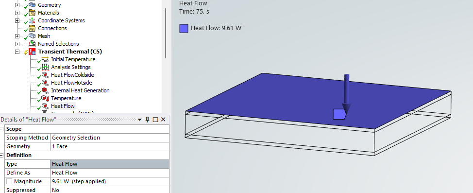 thermoelectric cooler simulation heat flow diagram