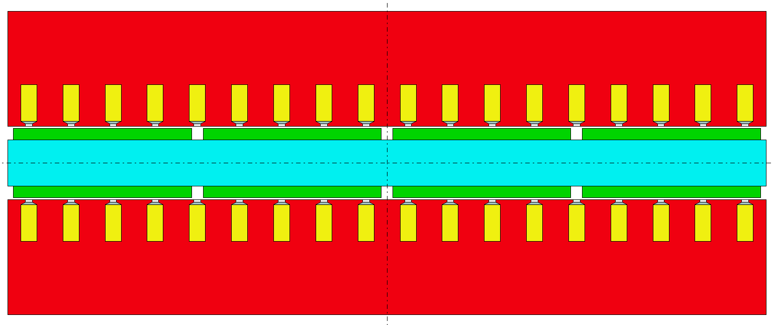 axial flux motor design single rotor double stator
