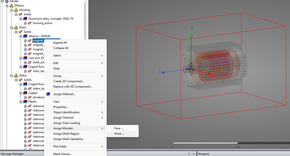 electric motor thermal simulation