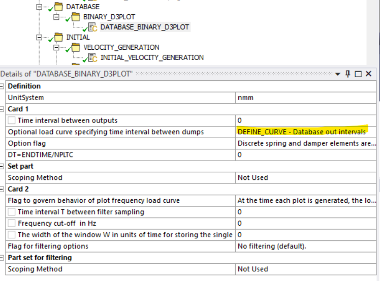 Prestressed Dynamic Simulation example