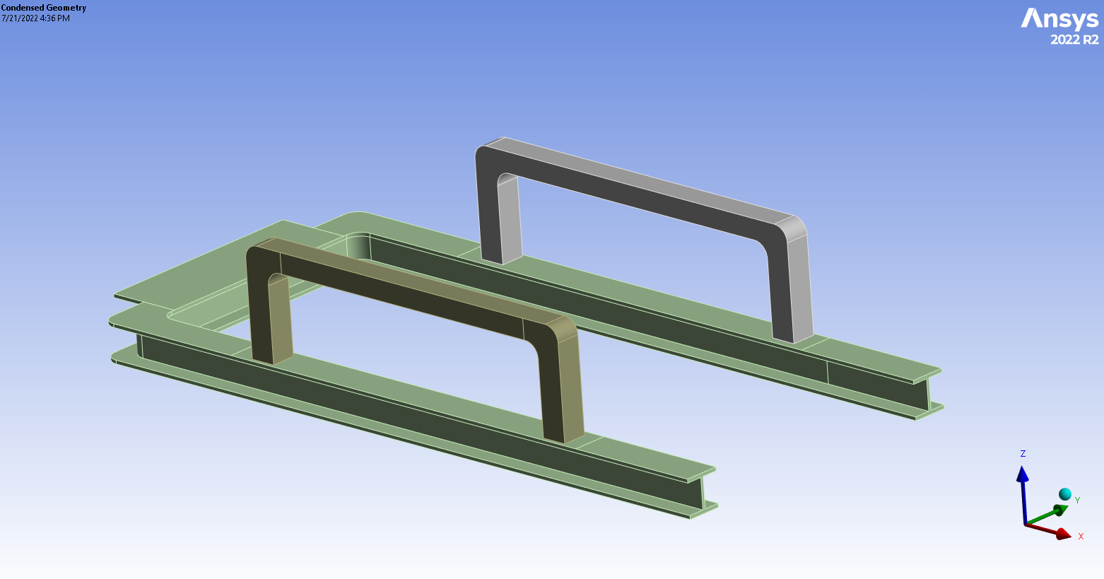 Model with selected components suppressed for substructure workflow