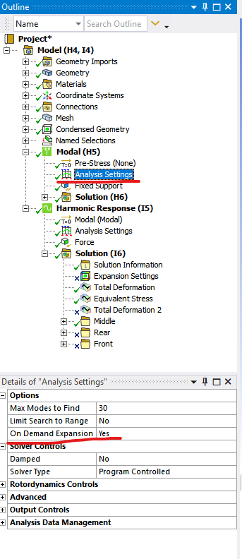 On Demand Expansion setting in Ansys Mechanical