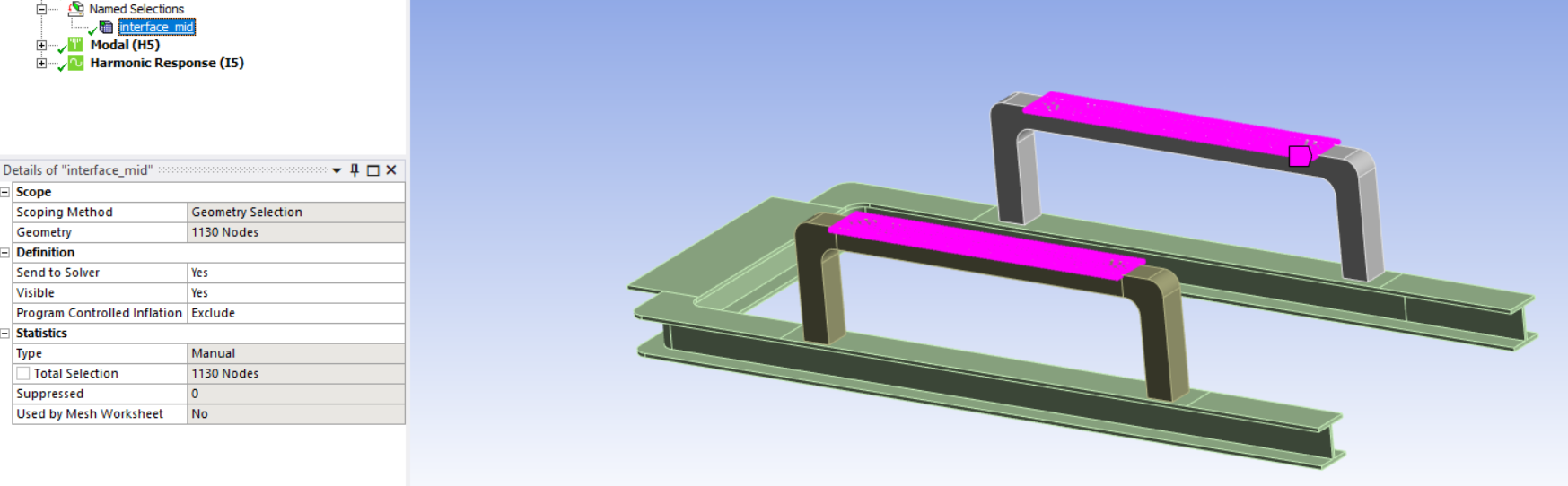 Nodal named selection imported with condensed part