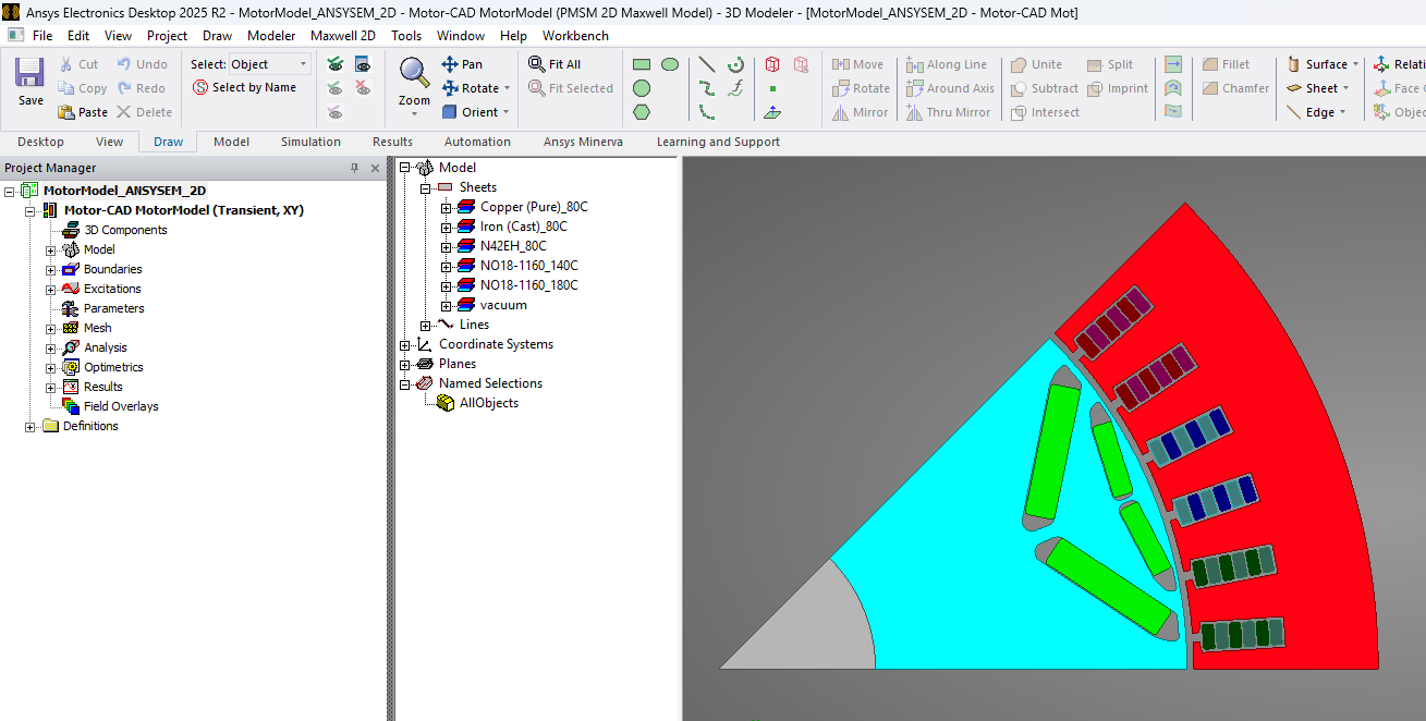 electric motor stress analysis
