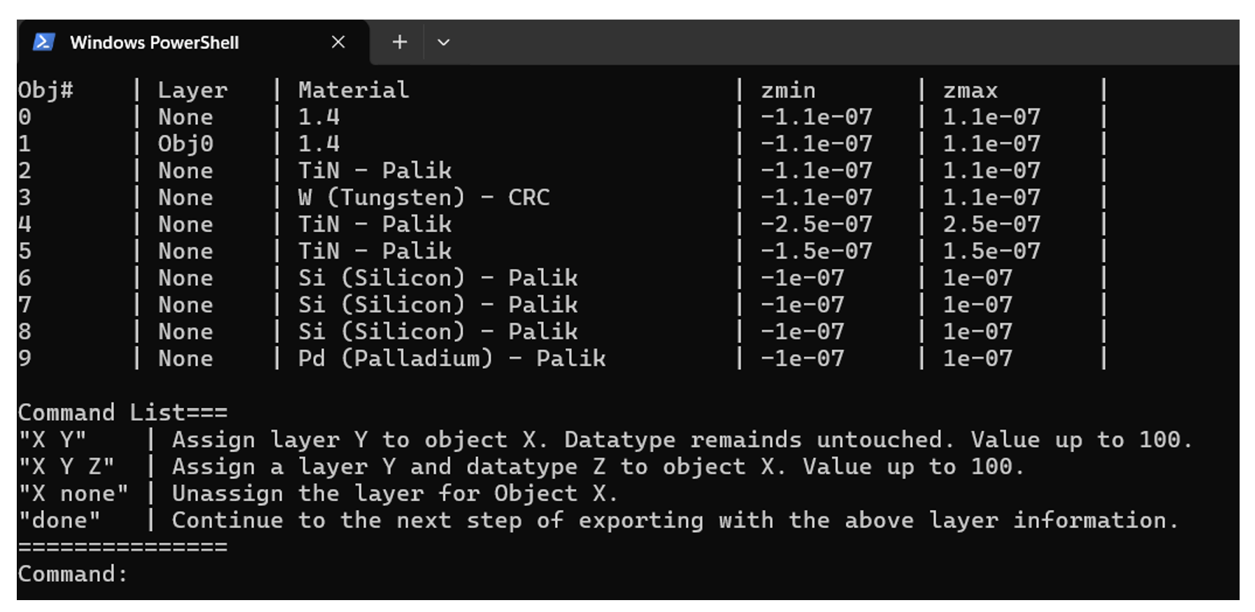 LumToGDS’ Python command line interface