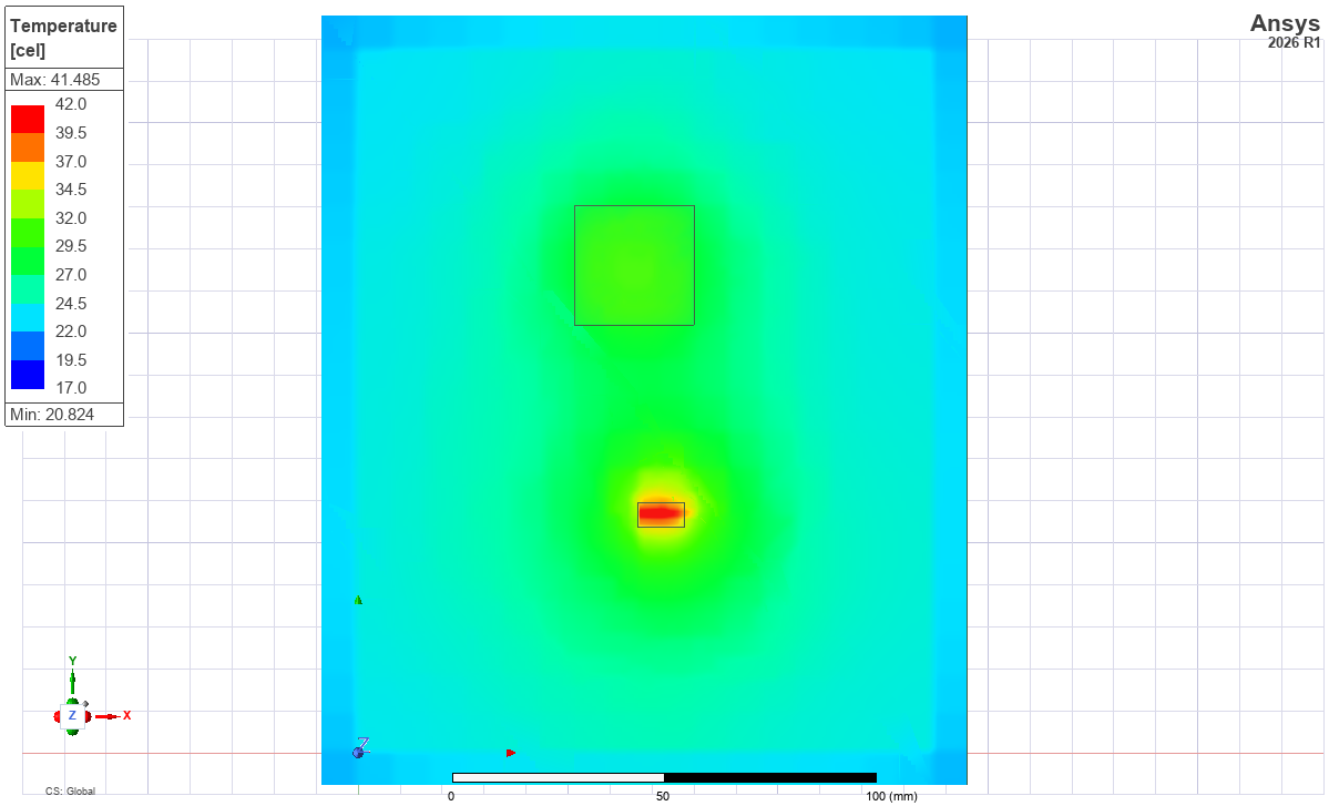 Figure 9. PCB Temperature Distribution
