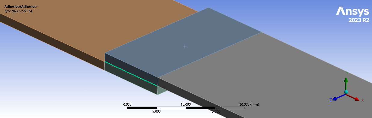 Adhesive Highlighted Between Aluminum Strips