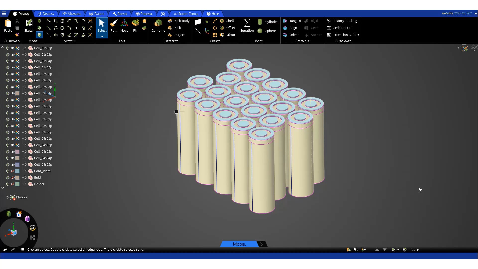 ETC Analysis of a Battery Pack with Cylindrical Cells and Virtual Connections