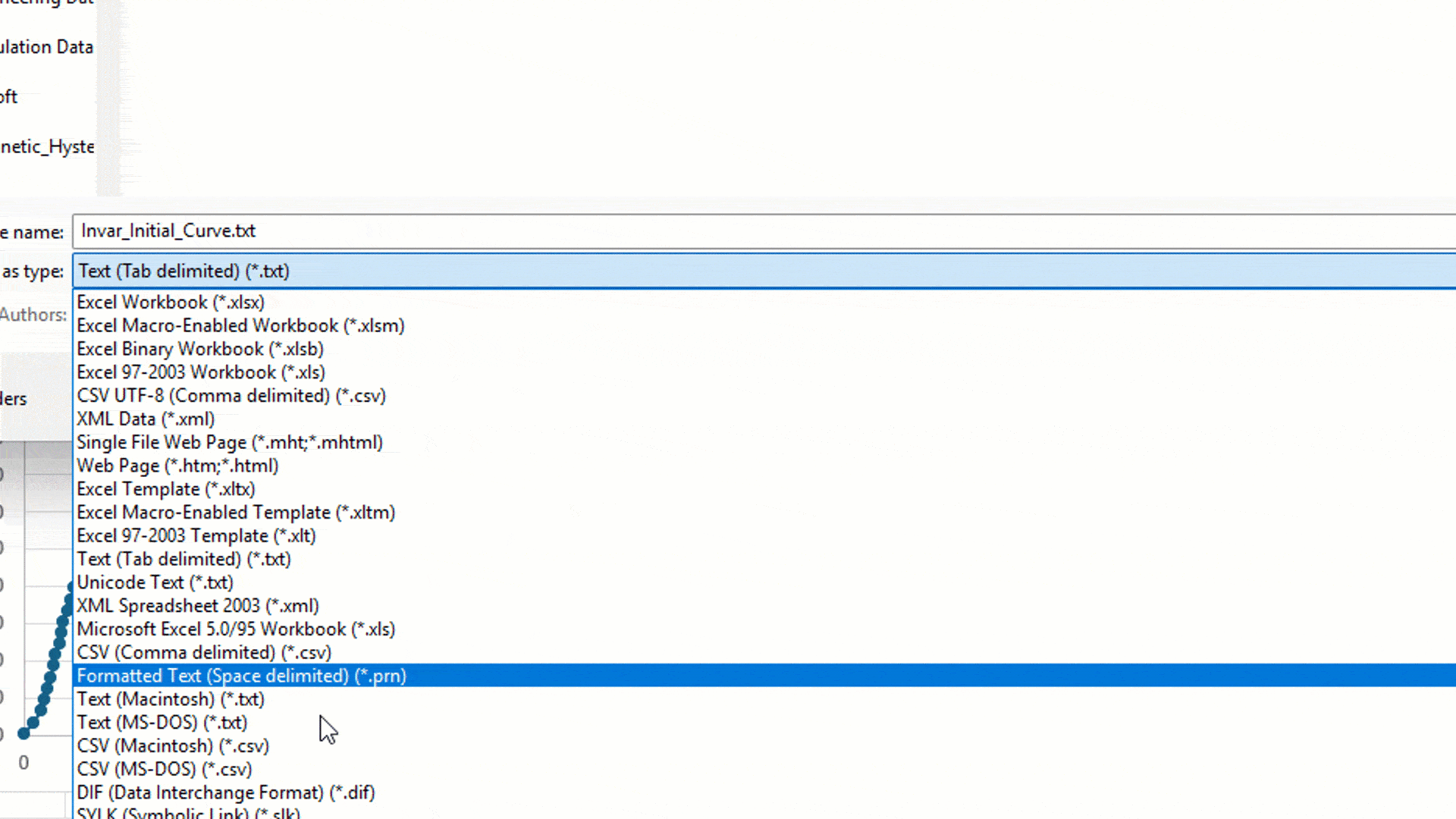 Figure 3 - Export Cleaned Data as Tab Delimited File and Change File Extension to .TAB