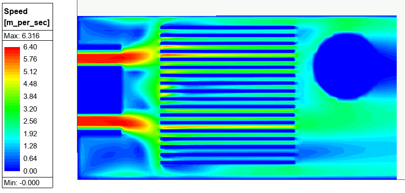 Figure 7b. Velocity on Level 5 Mesh With Mesh Fusion