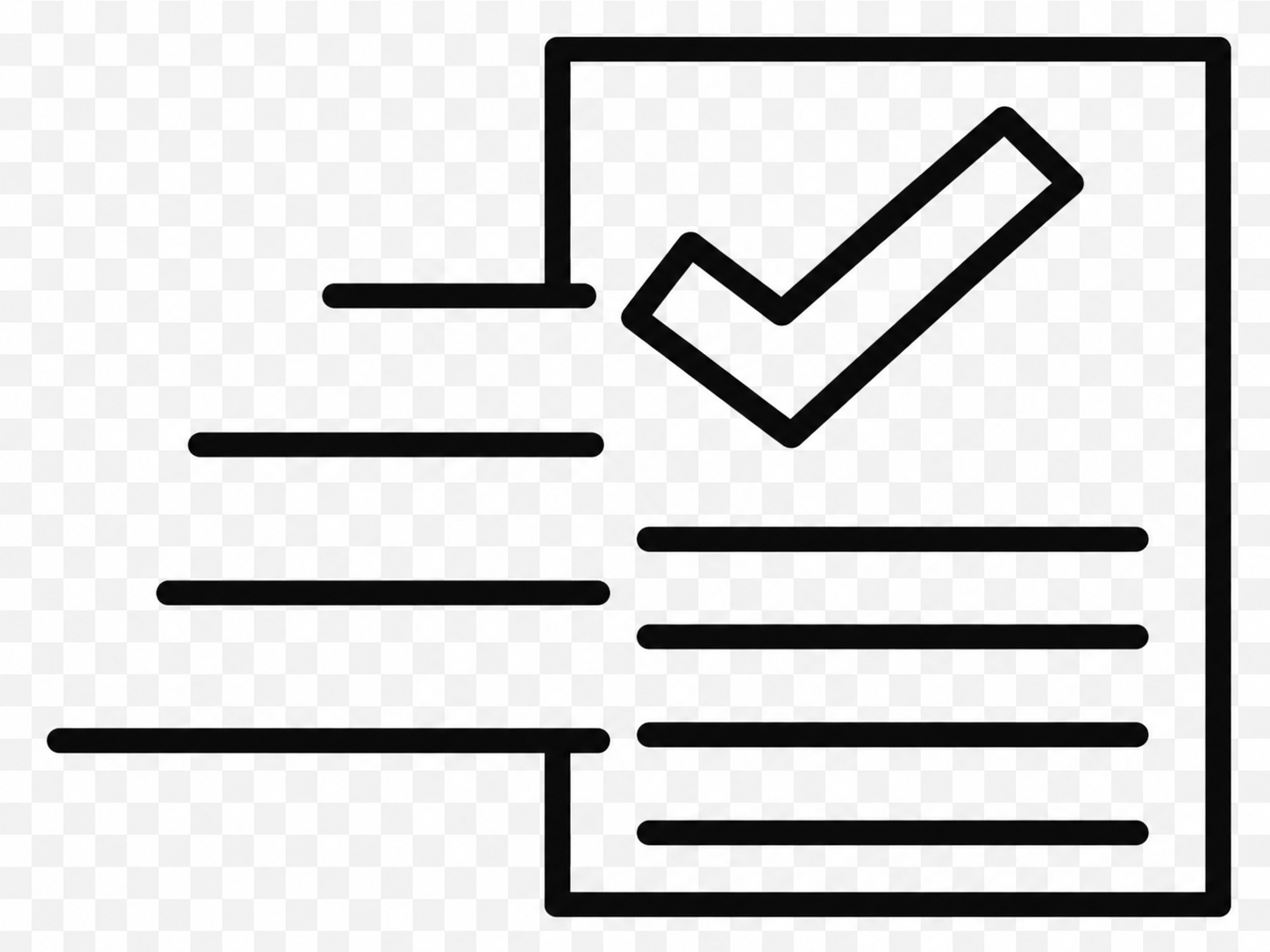 verified checkbox checkmark list complete line icon