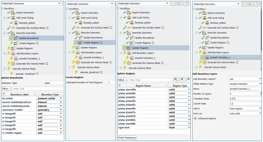 Ansys Fluent Dynamic Mesh simulation mesh setup steps 2