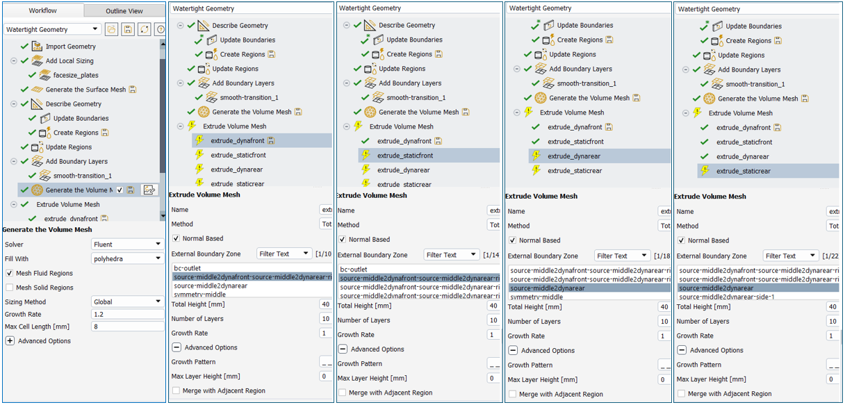Ansys Fluent Dynamic Mesh simulation mesh setup steps 3