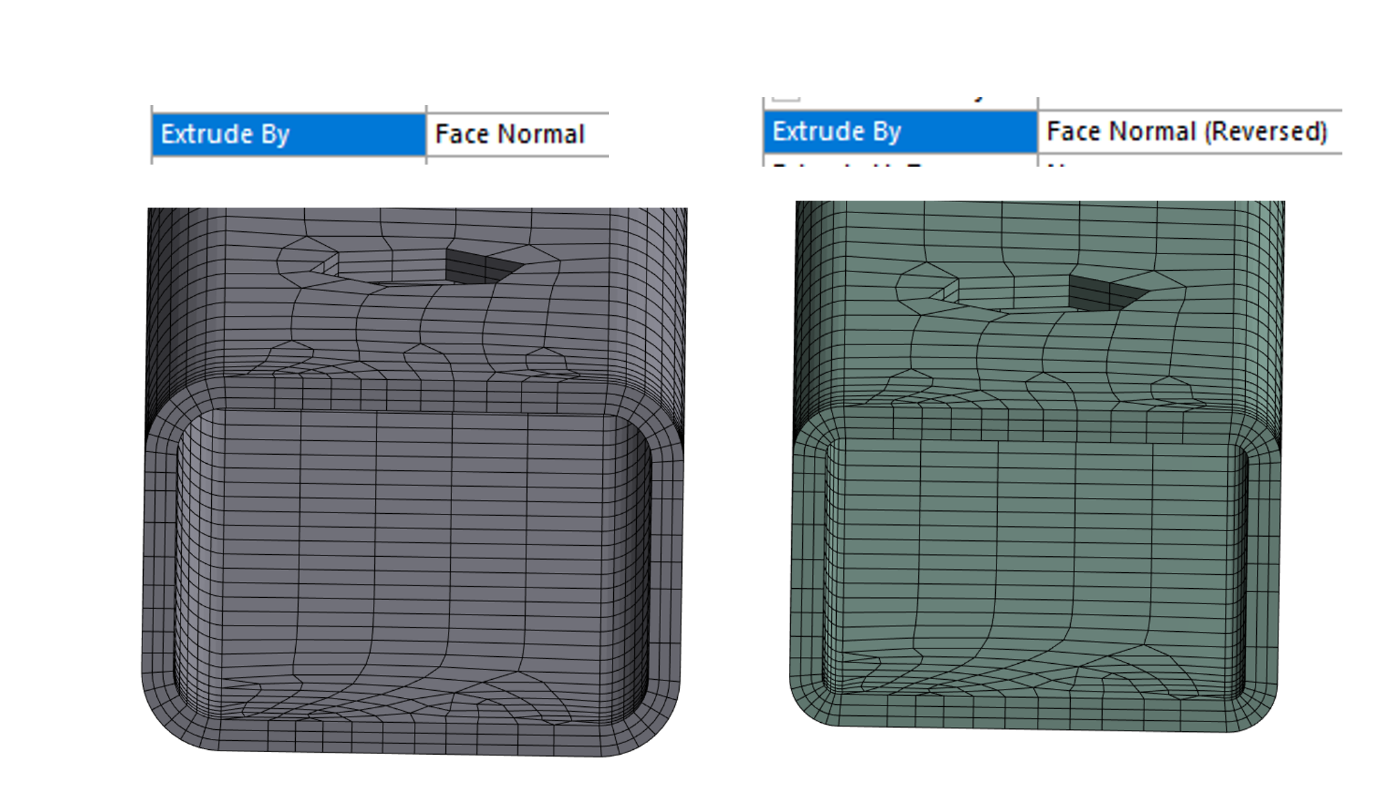 example 3 extrude settings