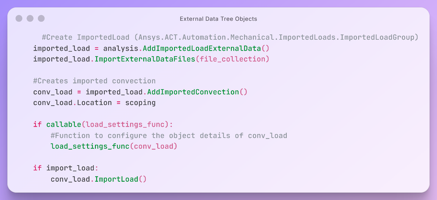 external data tree objects