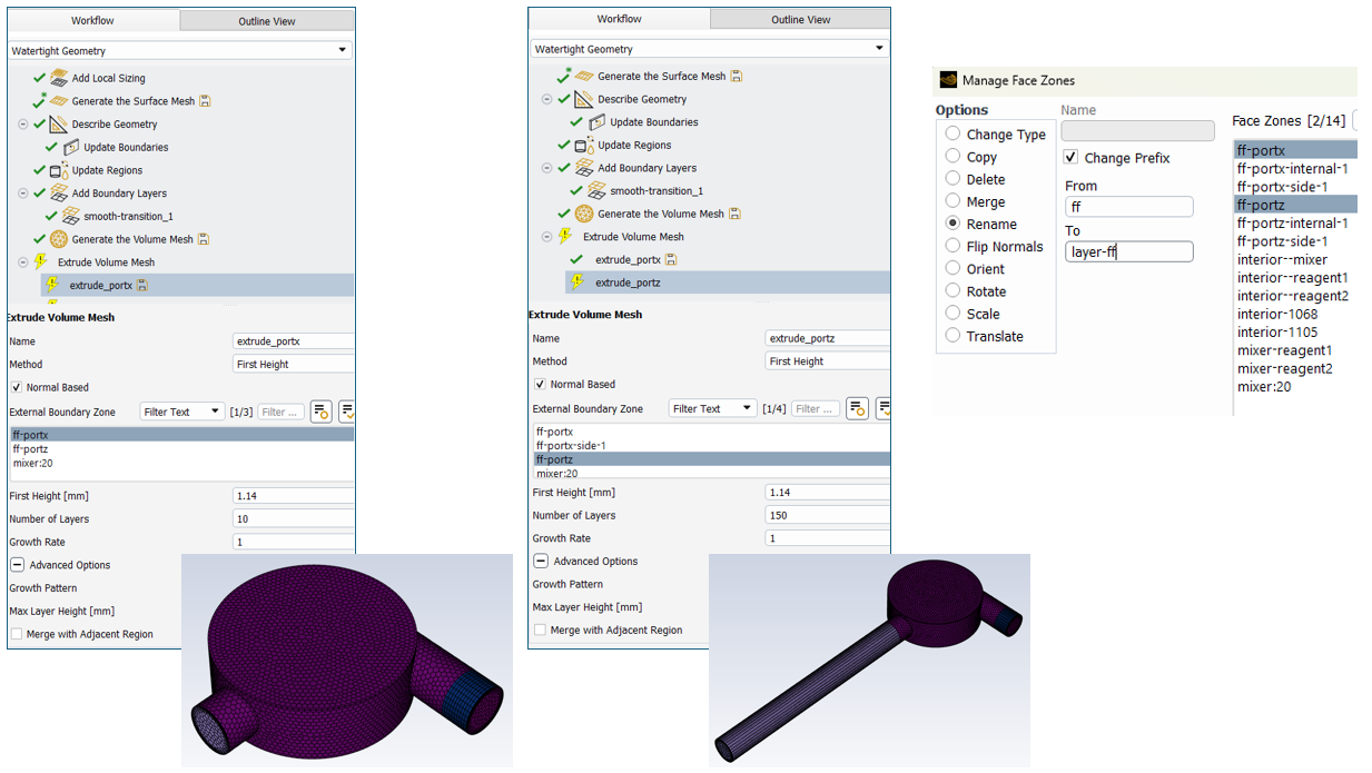 extrusions setup