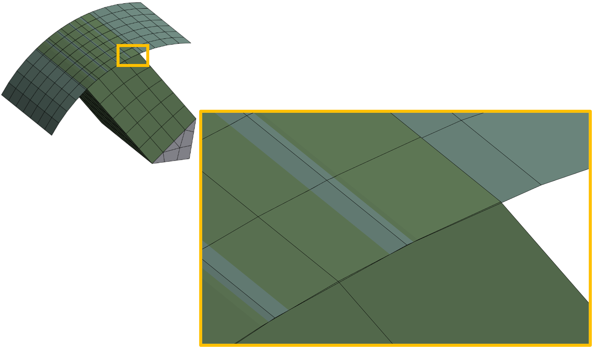 mesh density close up