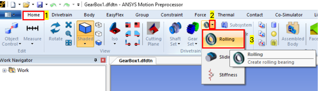 bearing dropdown menu rolling