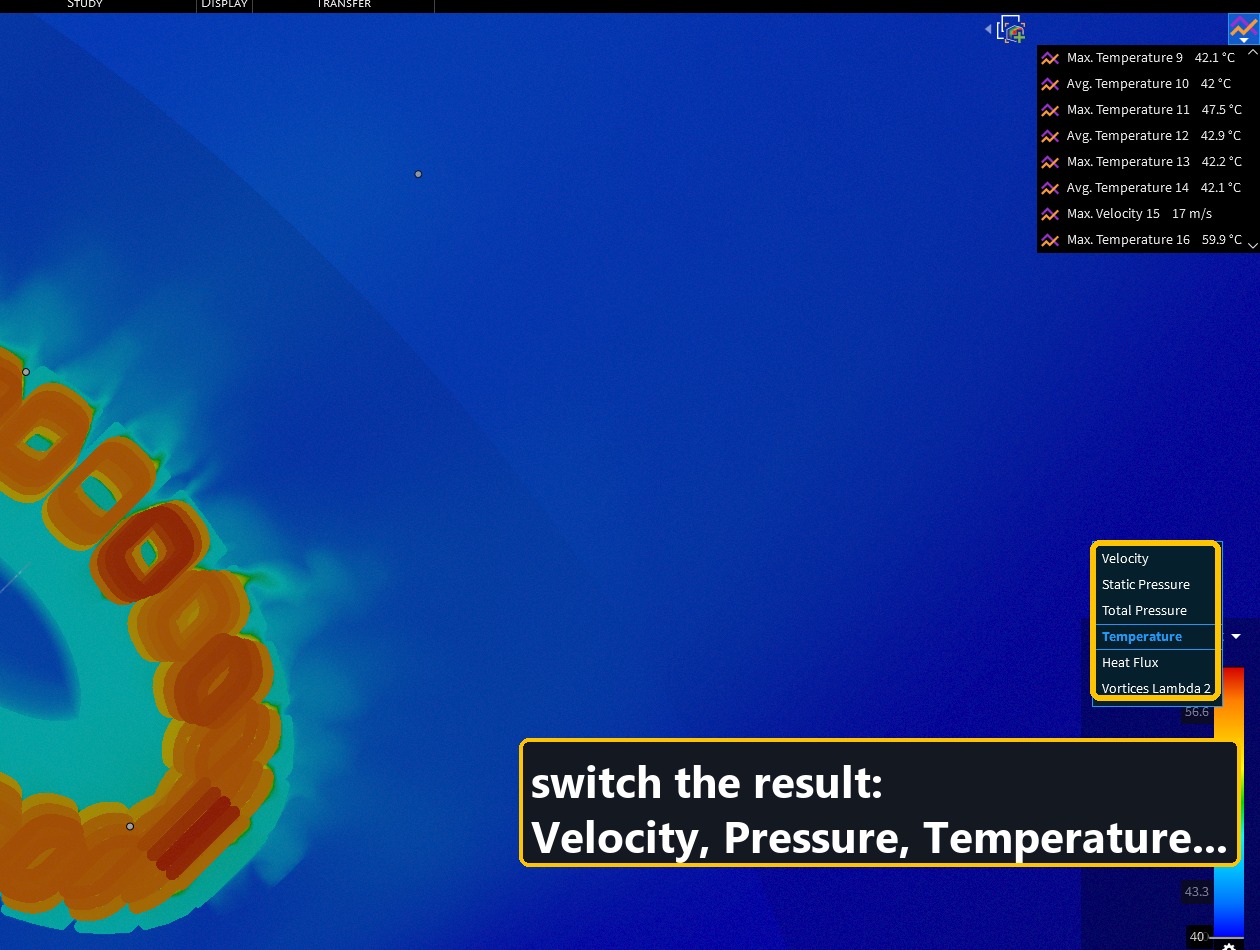 Pick the result variable from the legend