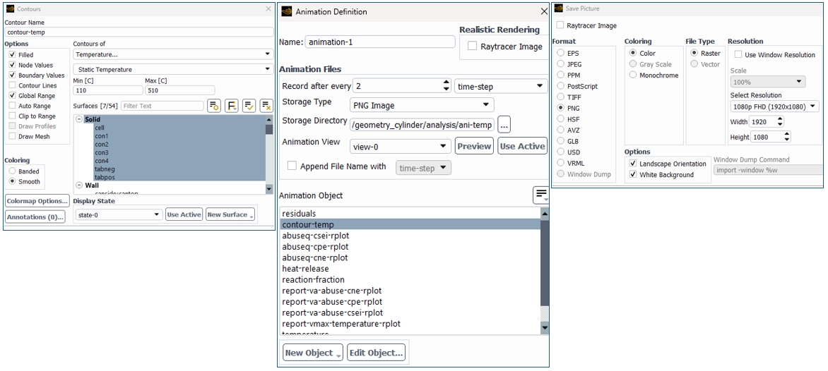 graphics and animations settings battery cell thermal abuse simulation