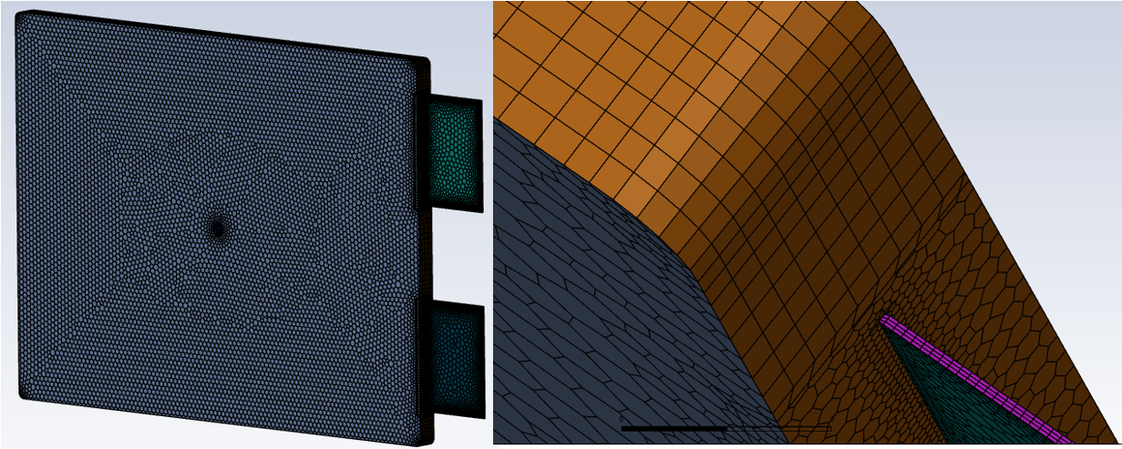 pouch cell polyhedral mesh