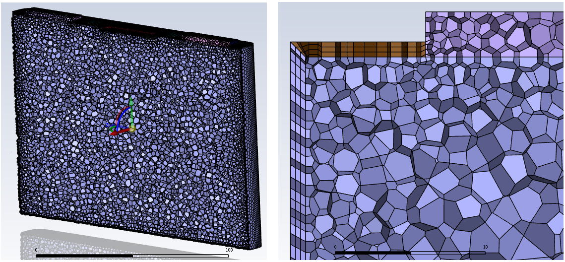 prismatic cell mesh polyhedral volume mesh