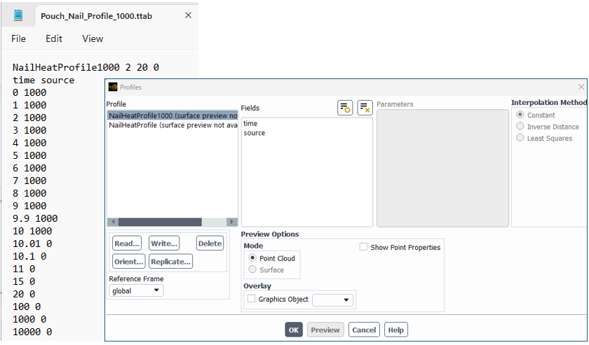 profiles detail view battery cell thermal abuse simulation